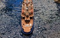 miniature yacht or ship Royalty Free Stock Photo