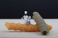 Miniatures of chef with pasta