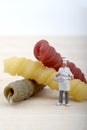 Miniatures of chef with pasta