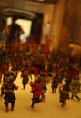 The miniatures in Osaka Castle. It depicts the war happened hundreds years ago.