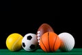 Miniaturized sport balls Royalty Free Stock Photo