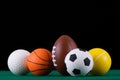 Miniaturized sport balls Royalty Free Stock Photo