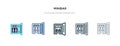 Minibar icon in different style vector illustration. two colored and black minibar vector icons designed in filled, outline, line