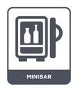 minibar icon in trendy design style. minibar icon isolated on white background. minibar vector icon simple and modern flat symbol