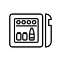 Minibar icon vector isolated on white background, Minibar sign , line and outline elements in linear style