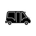 Minibus black glyph icon Royalty Free Stock Photo