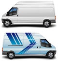 Minibus in blue Royalty Free Stock Photo