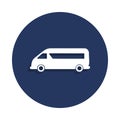 minibus icon in badge style. One of cars collection icon can be used for UI, UX