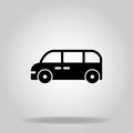 Minibus icon or logo in  glyph Royalty Free Stock Photo