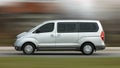 Minibus in motion