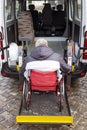 Minibus for physically disabled people