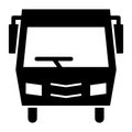 Minibus solid icon. Modern minibus vector illustration isolated on white. Public traffic glyph style design, designed Royalty Free Stock Photo