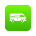 Minibus taxi icon digital green