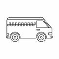 Minibus taxi icon, outline style