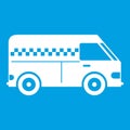 Minibus taxi icon white