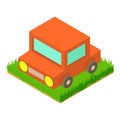 Minicar icon isometric vector. Car