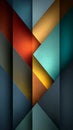 Minimal abstract background with sharp geometric layers and soft gradient lighting in bold tones. AI Generated. Royalty Free Stock Photo