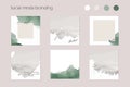 minimal abstract Instagram social media story post feed background, web banner template. green pastel