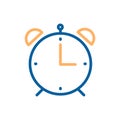 Minimal alarm clock icon. Vector illustration for time, business, education and personal life subjects Royalty Free Stock Photo