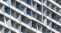 Parametric White Facade with Repeating Diamond Louvers, Abstract Royalty Free Stock Photo