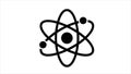 physics atom symbol illustration vector for nuclear science chemistry research and educational materials Royalty Free Stock Photo