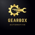 Minimal Automotive Techno Racing Gear Logo