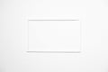 minimal background concept with white paper frame on blank white paper