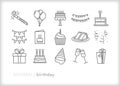 Birthday icons for celebrating another year in a person\'s life