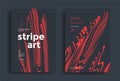 Minimal Black and red striped background