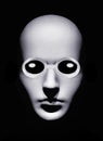 Eyes Closed Alien Head Scary Poster Royalty Free Stock Photo