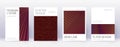Minimal brochure design template set. Orange abstr