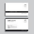 Minimal business card print template design. Black color and simple clean layout Royalty Free Stock Photo