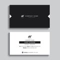 Minimal business card print template design. Black color and simple clean layout Royalty Free Stock Photo