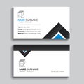 Minimal business card print template design. Black color and simple clean layout Royalty Free Stock Photo