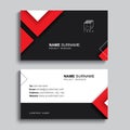 Minimal business card print template design. Black and red color simple clean layout Royalty Free Stock Photo