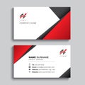 Minimal business card print template design. Black and red color simple clean layout Royalty Free Stock Photo