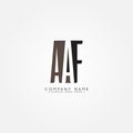 Minimal Business logo for Alphabet AAF - Initial Letter A, A and F