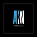 Minimal Business logo for Alphabet AKN - Initial Letter A, K and N Royalty Free Stock Photo