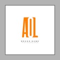 Minimal Business logo for Alphabet AOL - Initial Letter A, O and L