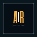 Minimal Business logo for Alphabet AOR - Initial Letter A, O and R Royalty Free Stock Photo