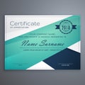 Minimal certificate design with geometric shapes