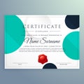 Minimal certificate diploma design with circles
