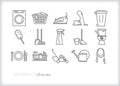 Chore icons for cleaning around the home