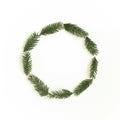 Minimal Christmas holiday composition made of natural fir branches.