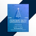 Minimal christmas party celebration flyer design