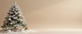 Minimal Christmas Tree On Soft Neutral Background Royalty Free Stock Photo