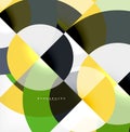 Minimal circle abstract background design, multicolored template for business or technology presentation or web brochure