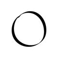 Minimal circle checkbox icon with unchecked status in simple abstract sketch style design Royalty Free Stock Photo
