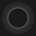 Minimal circle with dotted lines abstract tech background