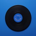 Minimal Circular Design For Blue Vinyl Record